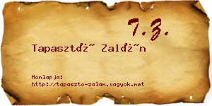 Tapasztó Zalán névjegykártya
